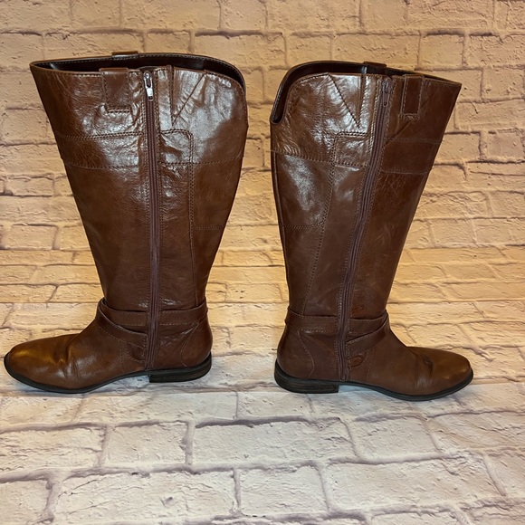 Women’s Wide Calf Brown Riding Boots Size 11 - Picture 3 of 10